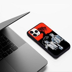 Чехол iPhone 11 Pro матовый True Detective: Red & Black, цвет: 3D-черный — фото 2