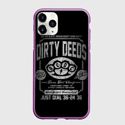 Чехол iPhone 11 Pro матовый AC/DC: Dirty Deeds, цвет: 3D-фиолетовый