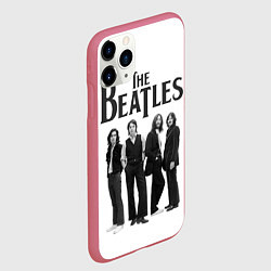 Чехол iPhone 11 Pro матовый The Beatles: White Side, цвет: 3D-малиновый — фото 2