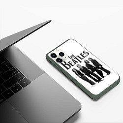 Чехол iPhone 11 Pro матовый The Beatles: White Side, цвет: 3D-темно-зеленый — фото 2