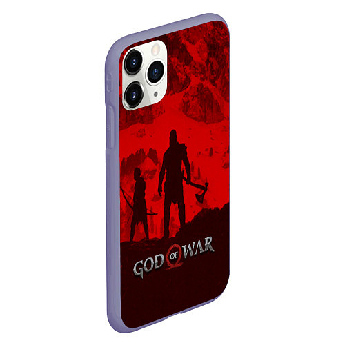 Чехол iPhone 11 Pro матовый God of War: Blood Day / 3D-Серый – фото 2