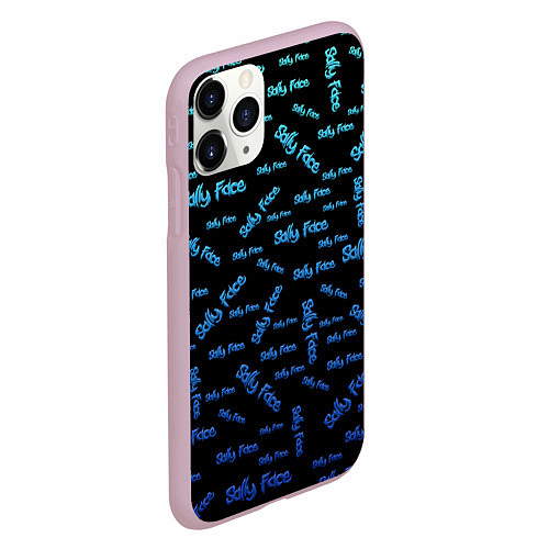 Чехол iPhone 11 Pro матовый Sally Face: Blue Pattern / 3D-Розовый – фото 2