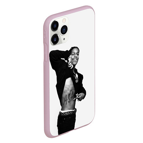 Чехол iPhone 11 Pro матовый ASAP Rocky: White Fashion / 3D-Розовый – фото 2