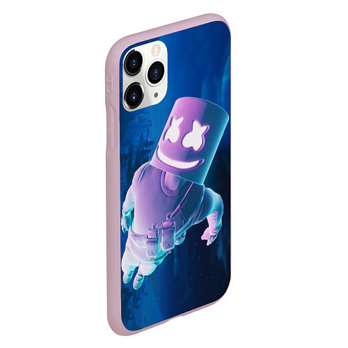 Чехол iPhone 11 Pro матовый Marshmello Effect / 3D-Розовый – фото 2