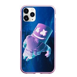 Чехол iPhone 11 Pro матовый Marshmello Effect, цвет: 3D-розовый