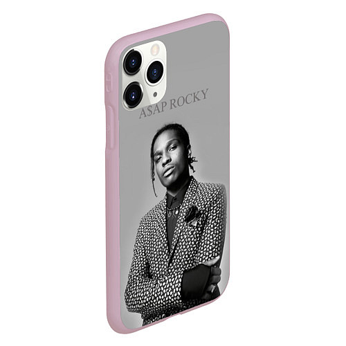 Чехол iPhone 11 Pro матовый ASAP Rocky: Grey Fashion / 3D-Розовый – фото 2