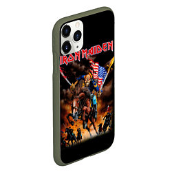 Чехол iPhone 11 Pro матовый Iron Maiden: USA Warriors, цвет: 3D-темно-зеленый — фото 2