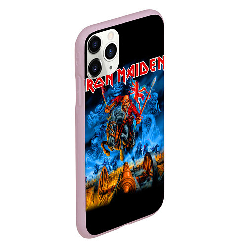 Чехол iPhone 11 Pro матовый Iron Maiden: Great Britain Warriors / 3D-Розовый – фото 2