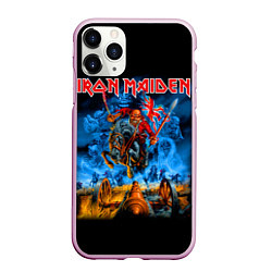 Чехол iPhone 11 Pro матовый Iron Maiden: Great Britain Warriors, цвет: 3D-розовый