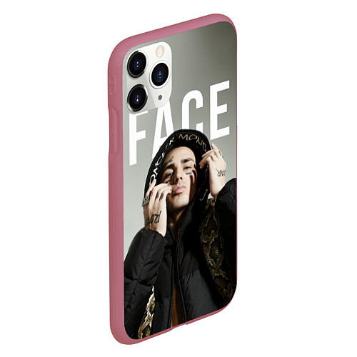 Чехол iPhone 11 Pro матовый FACE: Slime / 3D-Малиновый – фото 2