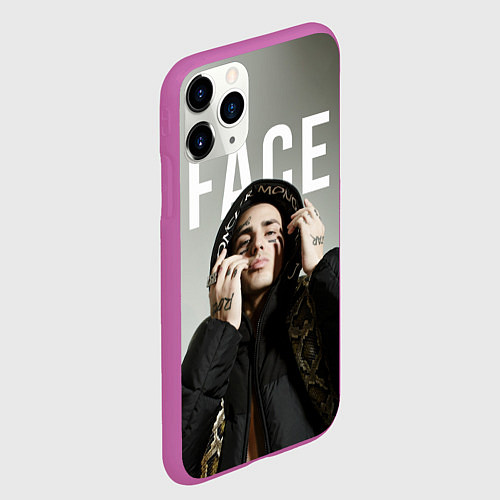 Чехол iPhone 11 Pro матовый FACE: Slime / 3D-Фиолетовый – фото 2