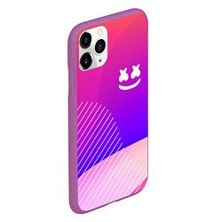 Чехол iPhone 11 Pro матовый Marshmello: Colour Geometry, цвет: 3D-фиолетовый — фото 2