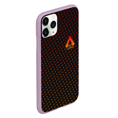 Чехол iPhone 11 Pro матовый Apex Legends: Orange Dotted / 3D-Сиреневый – фото 2