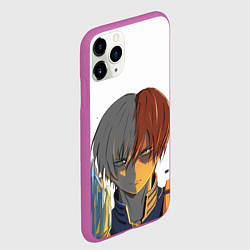 Чехол iPhone 11 Pro матовый Геройская академия, цвет: 3D-фиолетовый — фото 2