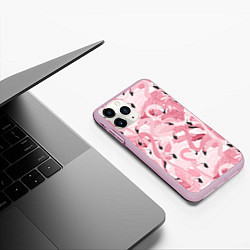 Чехол iPhone 11 Pro матовый Розовый фламинго, цвет: 3D-розовый — фото 2