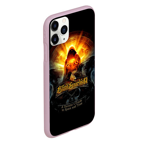 Чехол iPhone 11 Pro матовый Blind Guardian: Guide to Space / 3D-Розовый – фото 2