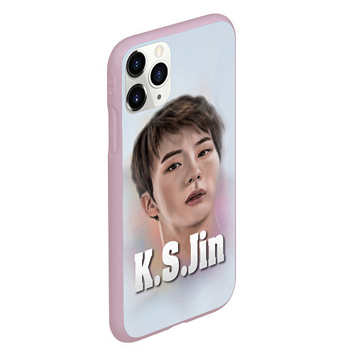 Чехол iPhone 11 Pro матовый BTS K.S.Jin / 3D-Розовый – фото 2