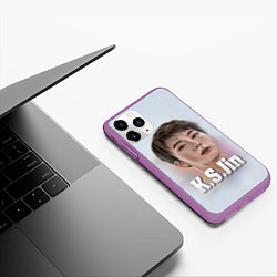 Чехол iPhone 11 Pro матовый BTS K.S.Jin, цвет: 3D-фиолетовый — фото 2