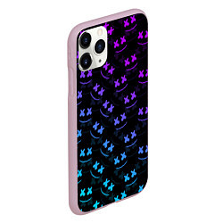 Чехол iPhone 11 Pro матовый Marshmello: Dark Neon, цвет: 3D-розовый — фото 2