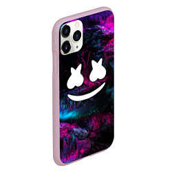 Чехол iPhone 11 Pro матовый Marshmello NEON, цвет: 3D-розовый — фото 2