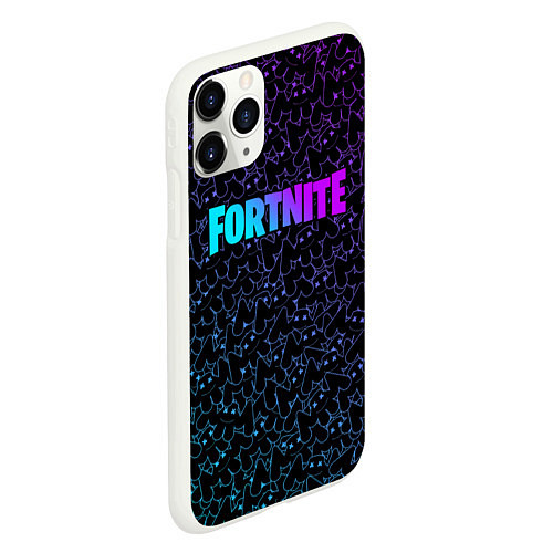 Чехол iPhone 11 Pro матовый MARSHMELLO x FORTNITE / 3D-Белый – фото 2