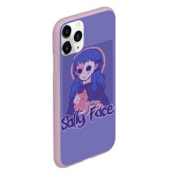 Чехол iPhone 11 Pro матовый Sally Face: Violet Halo, цвет: 3D-розовый — фото 2