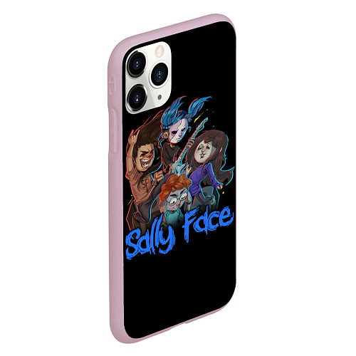 Чехол iPhone 11 Pro матовый Sally Face: Rock Band / 3D-Розовый – фото 2