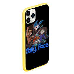 Чехол iPhone 11 Pro матовый Sally Face: Rock Band, цвет: 3D-желтый — фото 2