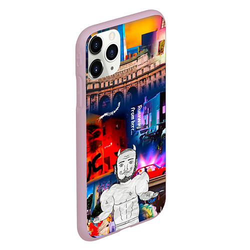 Чехол iPhone 11 Pro матовый Runaway / 3D-Розовый – фото 2