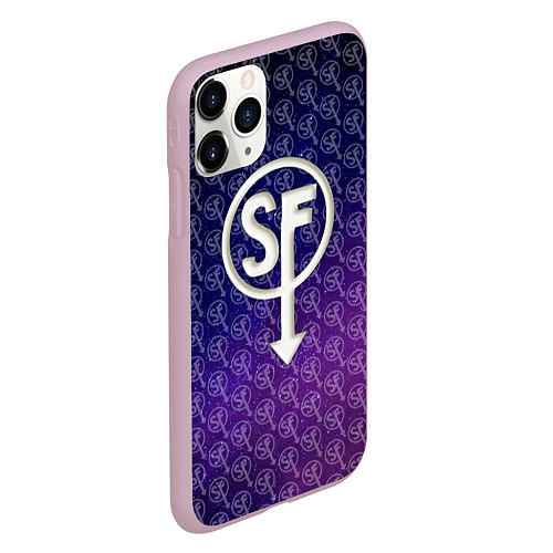 Чехол iPhone 11 Pro матовый Sally Face: Violet SF / 3D-Розовый – фото 2