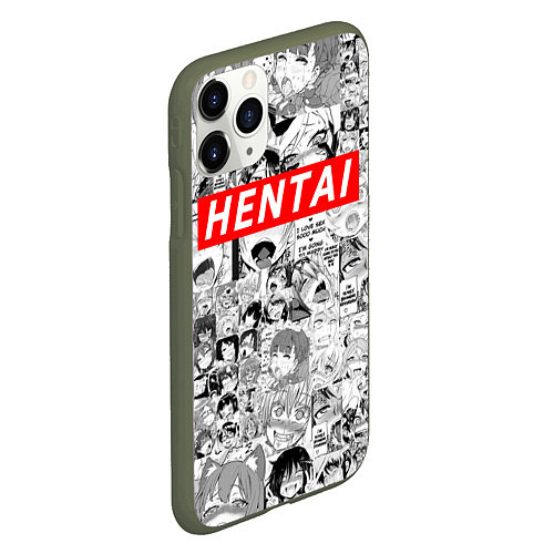 Чехол iPhone 11 Pro матовый HENTAI Style / 3D-Темно-зеленый – фото 2