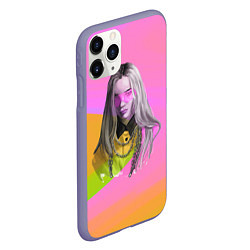 Чехол iPhone 11 Pro матовый Billie Eilish: Pink Fashion, цвет: 3D-серый — фото 2