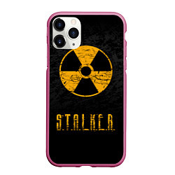 Чехол iPhone 11 Pro матовый STALKER: Radioactive, цвет: 3D-малиновый