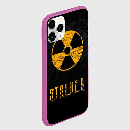 Чехол iPhone 11 Pro матовый STALKER: Radioactive / 3D-Фиолетовый – фото 2