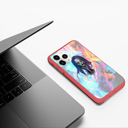 Чехол iPhone 11 Pro матовый Billie Eilish Dark, цвет: 3D-красный — фото 2