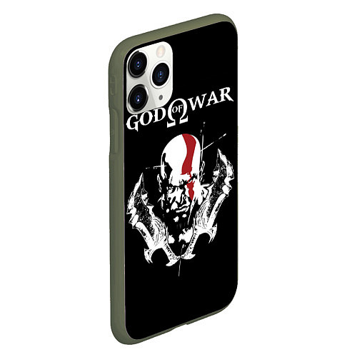 Чехол iPhone 11 Pro матовый God of War: Kratos / 3D-Темно-зеленый – фото 2