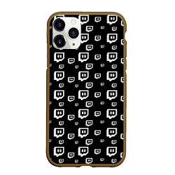 Чехол iPhone 11 Pro матовый Twitch: Black Pattern