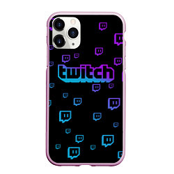 Чехол iPhone 11 Pro матовый Twitch: Neon Style, цвет: 3D-розовый