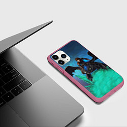 Чехол iPhone 11 Pro матовый Как приручить дракона, цвет: 3D-малиновый — фото 2