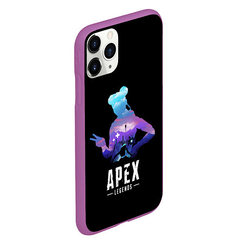 Чехол iPhone 11 Pro матовый Apex Legends: Lifeline / 3D-Фиолетовый – фото 2
