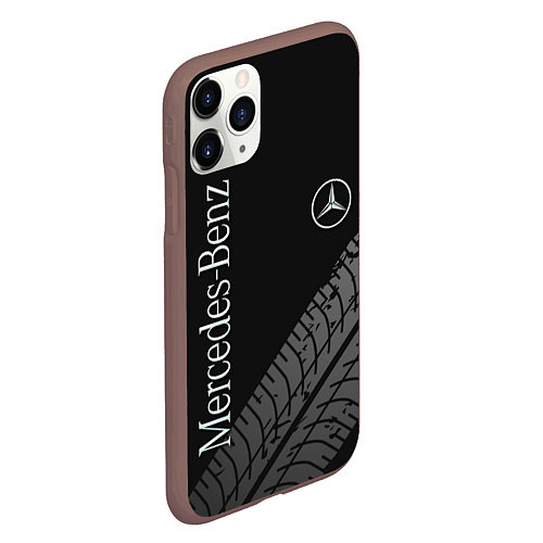 Чехол iPhone 11 Pro матовый Mercedes AMG: Street Style / 3D-Коричневый – фото 2