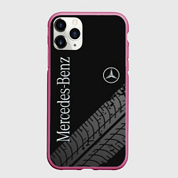 Чехол iPhone 11 Pro матовый Mercedes AMG: Street Style, цвет: 3D-малиновый