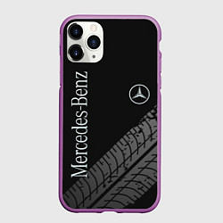 Чехол iPhone 11 Pro матовый Mercedes AMG: Street Style, цвет: 3D-фиолетовый