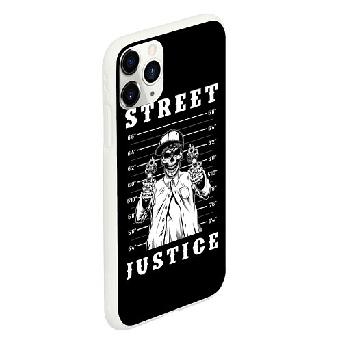 Чехол iPhone 11 Pro матовый Street Justice / 3D-Белый – фото 2