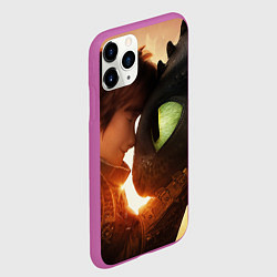 Чехол iPhone 11 Pro матовый Любовь фурии, цвет: 3D-фиолетовый — фото 2