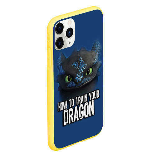 Чехол iPhone 11 Pro матовый How to train your dragon / 3D-Желтый – фото 2