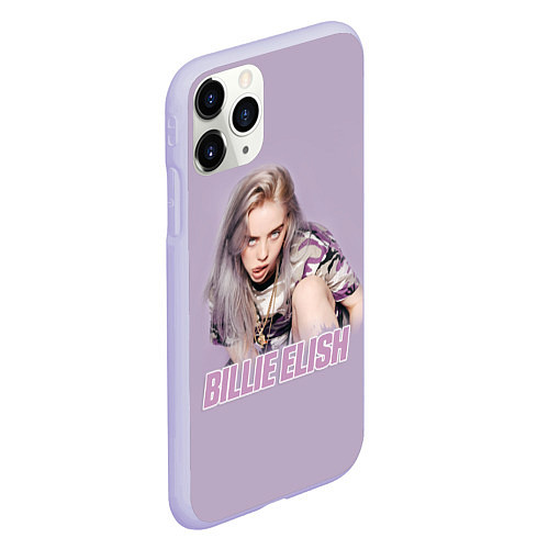 Чехол iPhone 11 Pro матовый Billie Eilish / 3D-Светло-сиреневый – фото 2