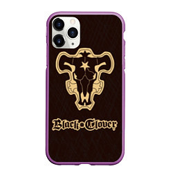 Чехол iPhone 11 Pro матовый Black Clover, цвет: 3D-фиолетовый