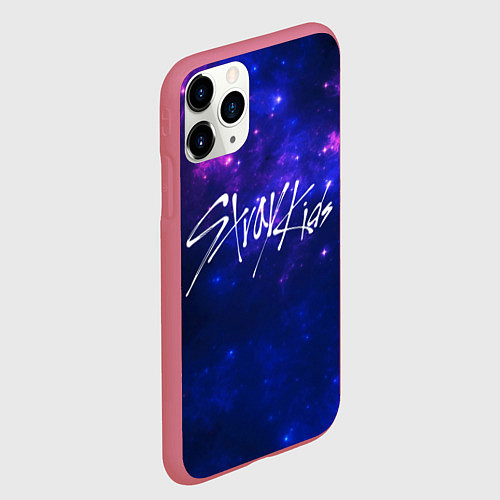 Чехол iPhone 11 Pro матовый Stray Kids / 3D-Малиновый – фото 2