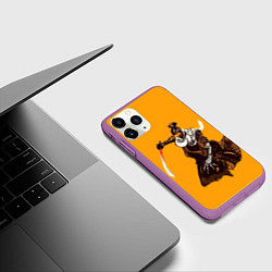 Чехол iPhone 11 Pro матовый Sekiro shadows die twice, цвет: 3D-фиолетовый — фото 2